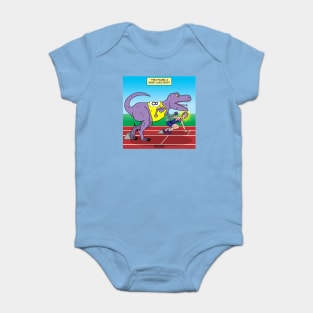 T-Rex Track Racing Baby Bodysuit